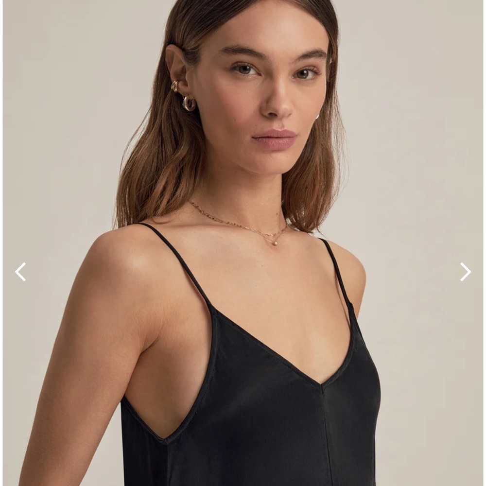 Favorite Daughter Classic Black Maxi Slip Dress Size Medium - Picture 9 of 14